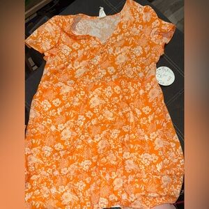 NAIF Orange Floral Mini Dress